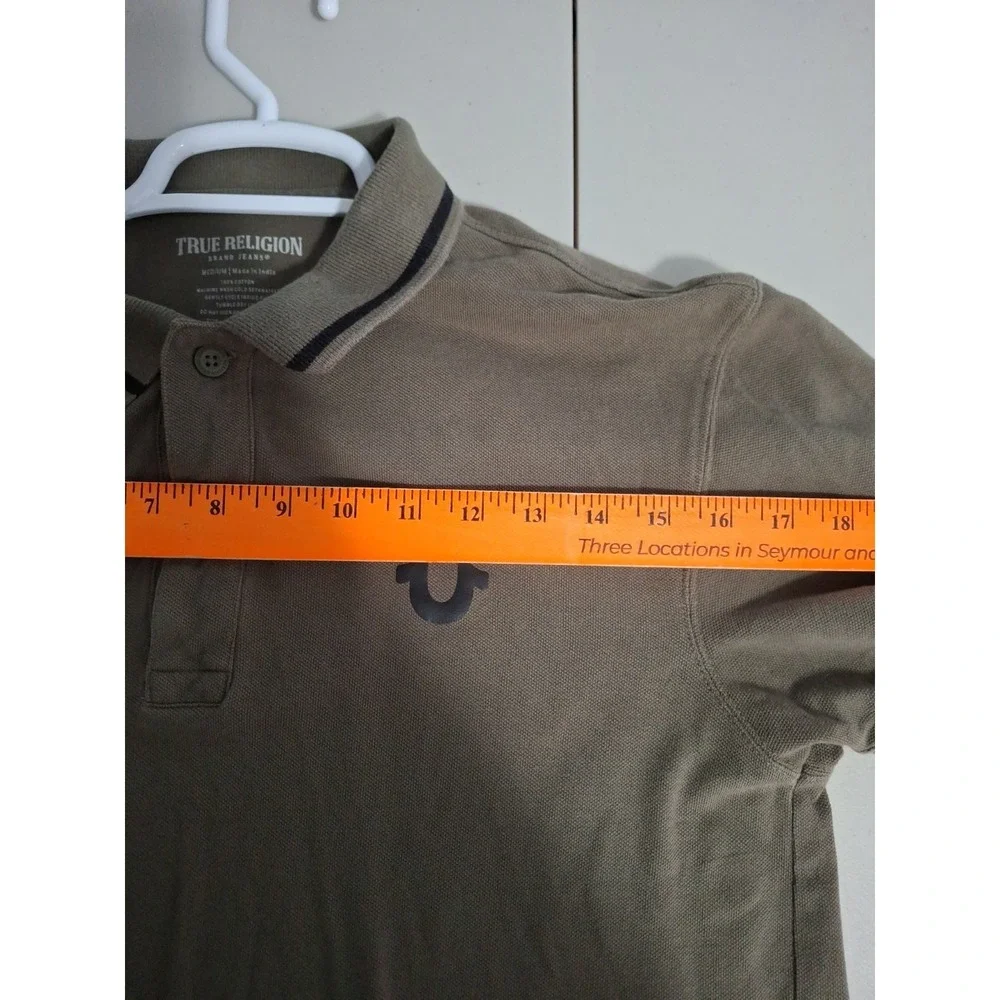 True‎ Religion Medium Green Polo Shirt